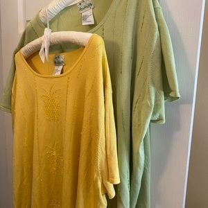 Quacker Factory silk/nylon tops